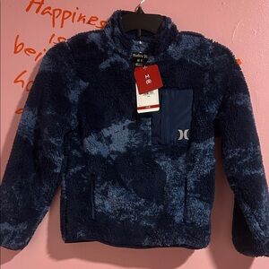 Hurley Navy and Sky Blue Fleece Jacket